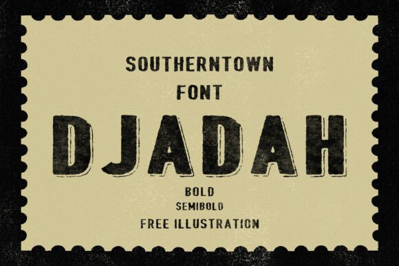 Djadah: A Retro Display Font for Bold Editorial Design