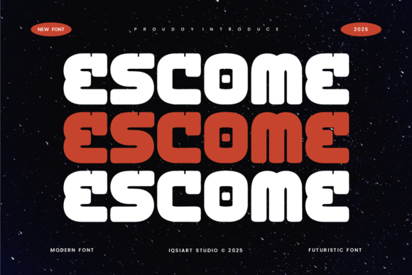 Escome: The Futuristic Display Font for Modern Branding