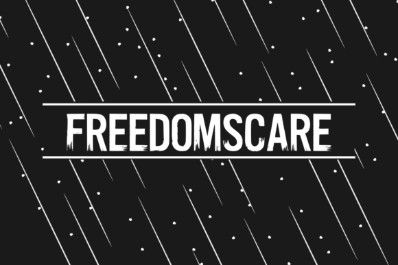 Freedomscare: A Bold Display Font for Dark Creative Projects