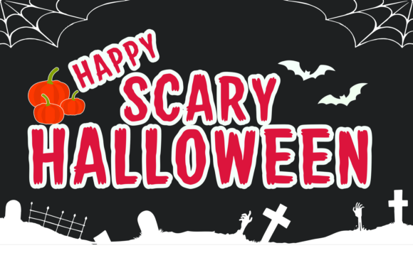 Happy Scary Halloween: A Bold Display Font for Spooky Editorial Design