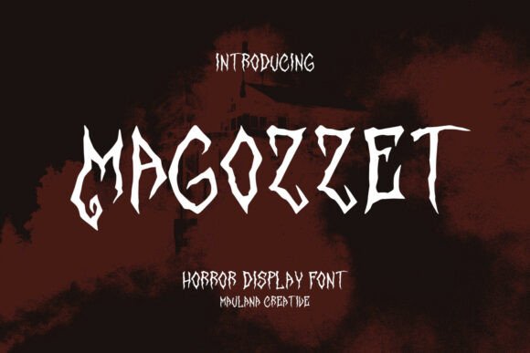 Magozzet: A Spooky Display Font for Bold Editorial Design