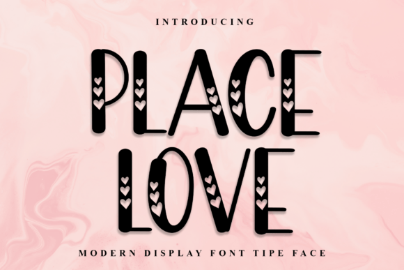 Place Love: A Festive Display Font for Holiday Branding