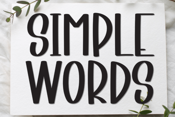 Simple Words: A Bold Handwritten Typeface for Modern Brands