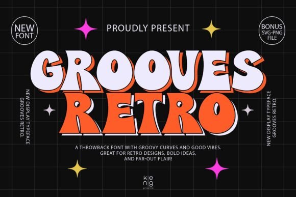 Unlock 70s Style with Grooves Retro Display Fonts